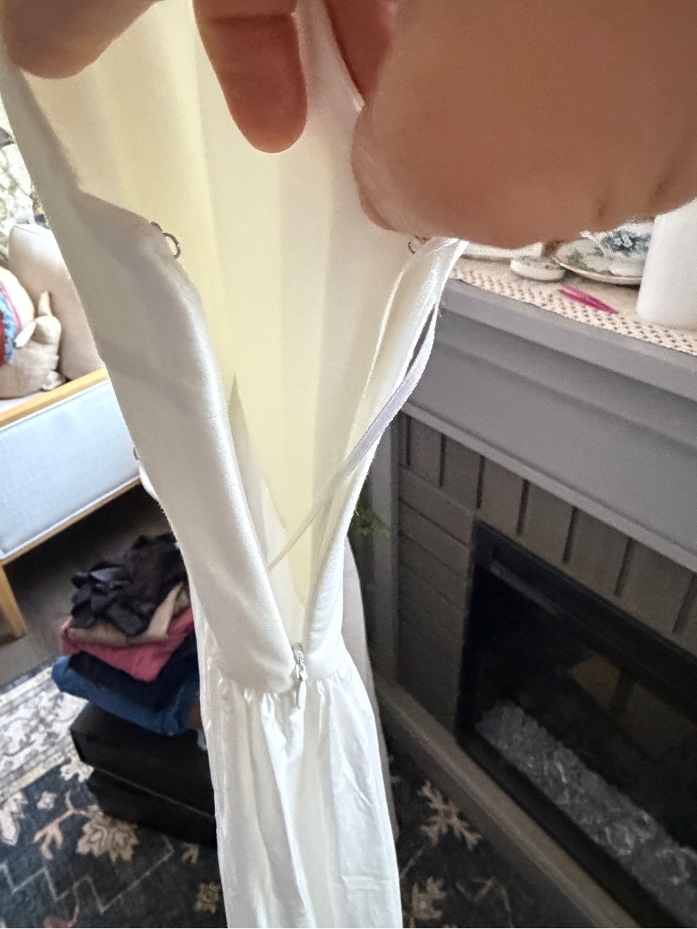 Rue Sophie White Fit and Flare Midi Dress- Size Large - Picture 6 of 8